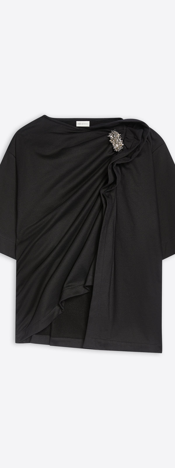 dries van noten Tee with brooch BLACK