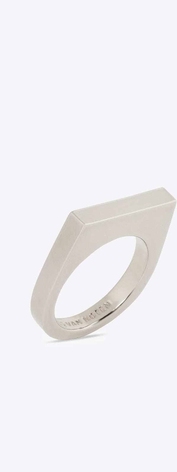 dries van noten Thin signet ring antic silver
