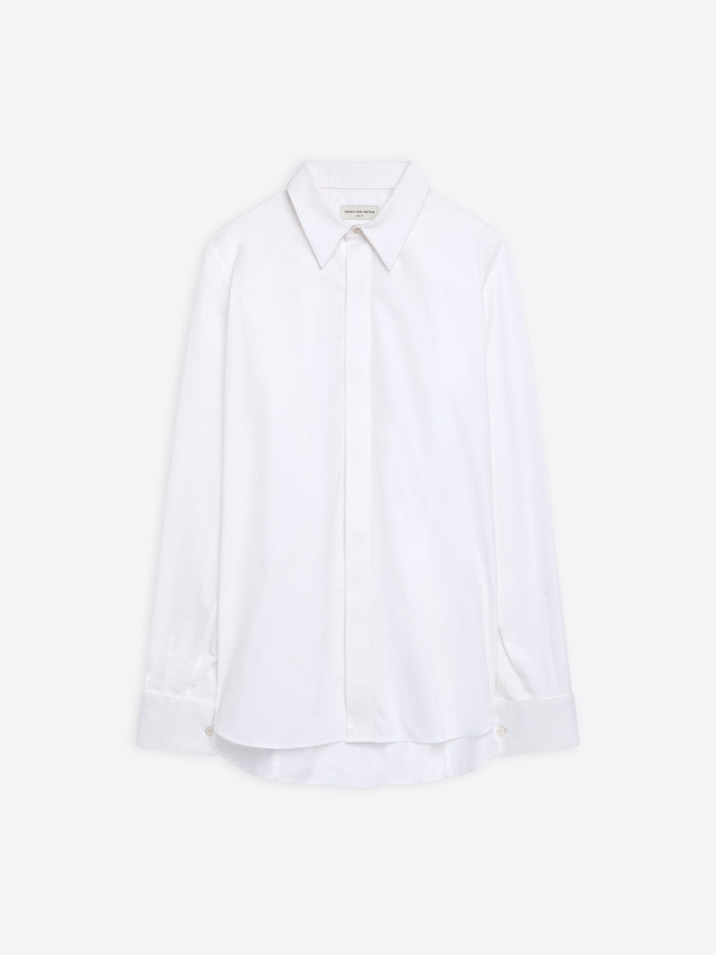Dries Van Noten Tuxedo Shirt White
