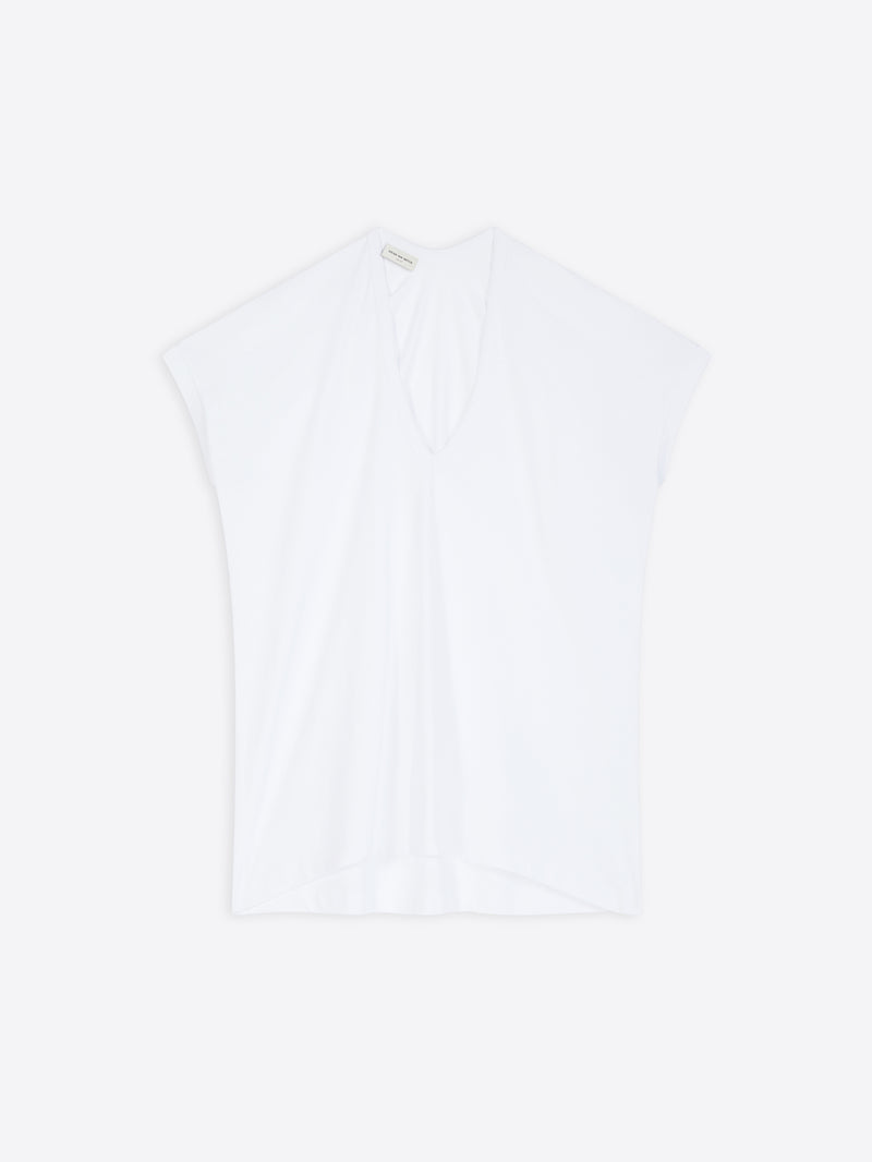 Dries Van Noten V-neck Tee White