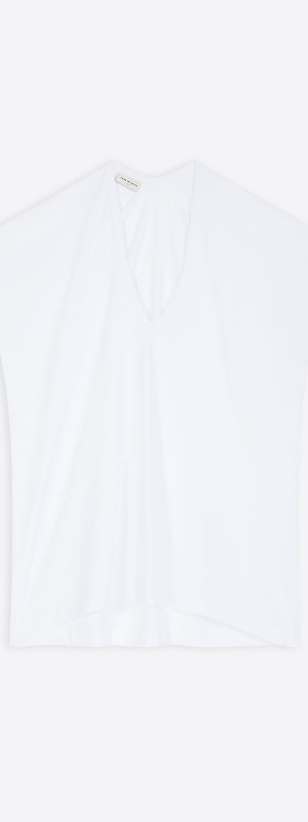 dries van noten V-neck tee white