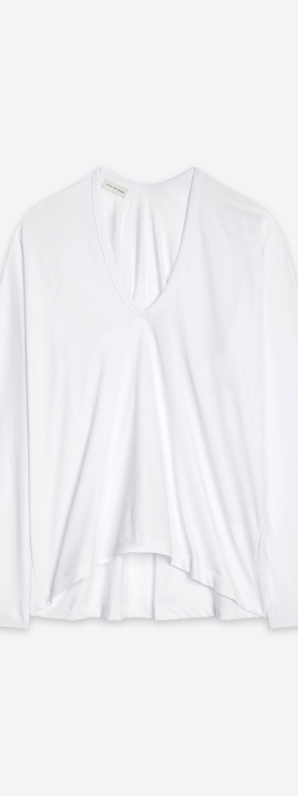 dries van noten V-neck tee white
