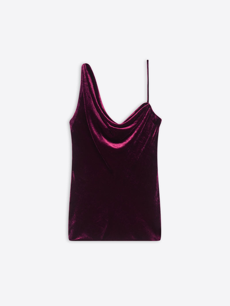Dries Van Noten Velvet Slip Top VIOLET