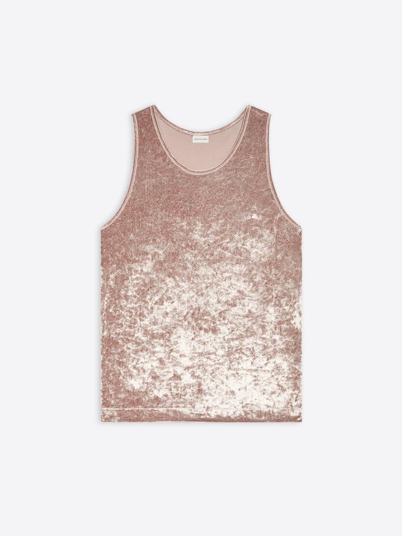 Dries Van Noten Velvet Tank Top OLD ROSE