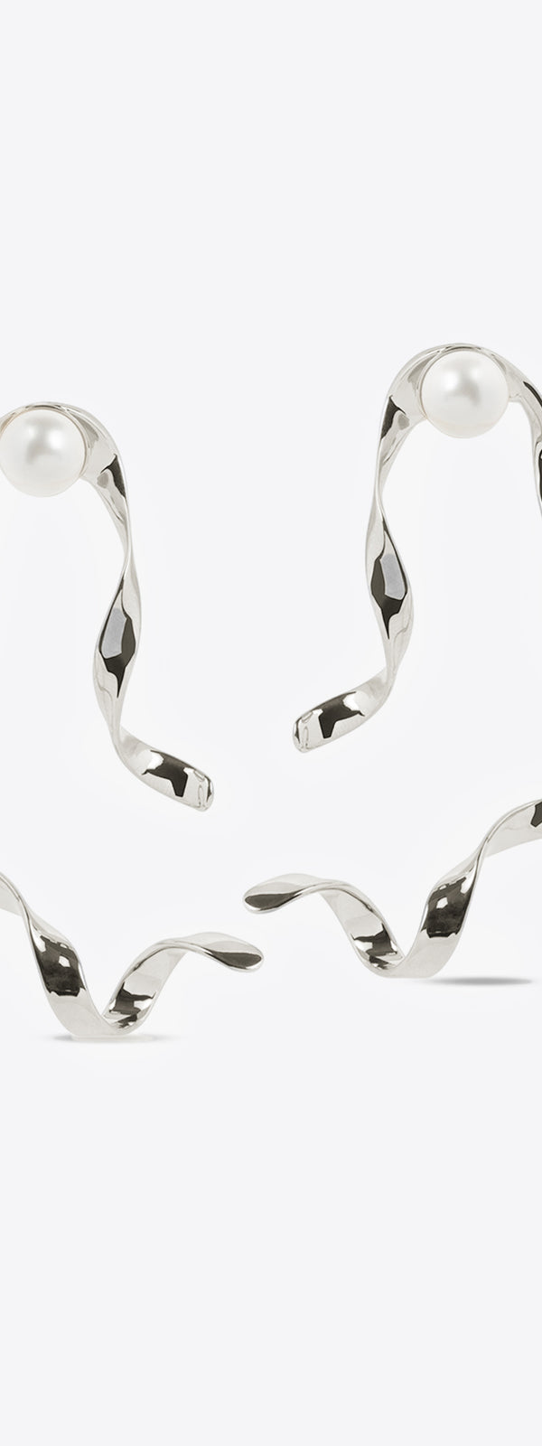 dries van noten Wave stud earrings silver