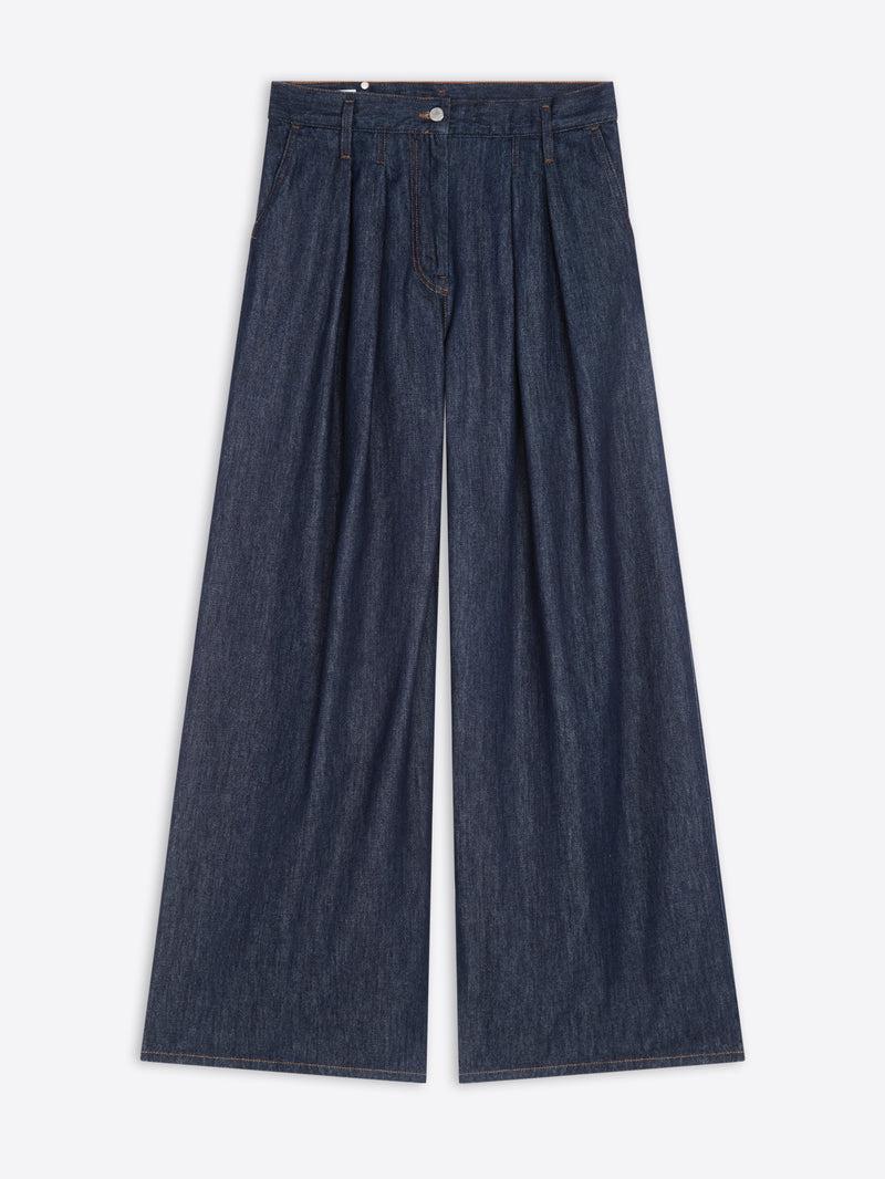 Dries Van Noten Wide Pleated Jeans INDIGO