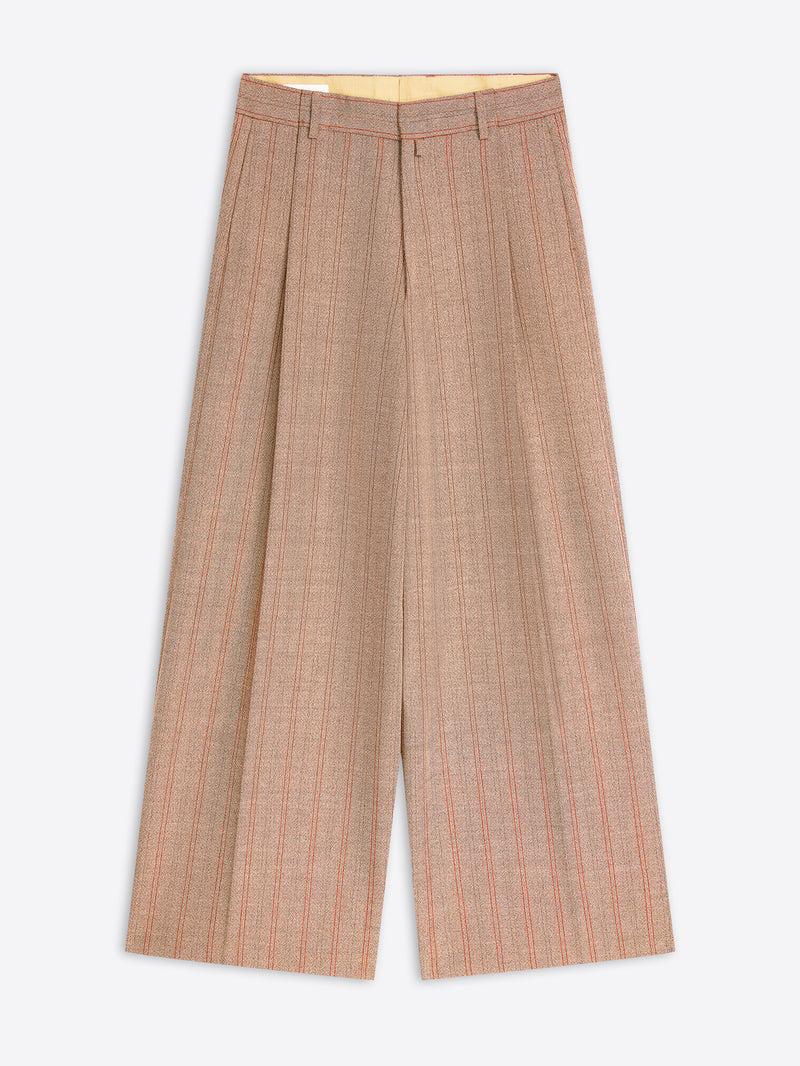 Dries Van Noten Wide Pleated Pants RUST