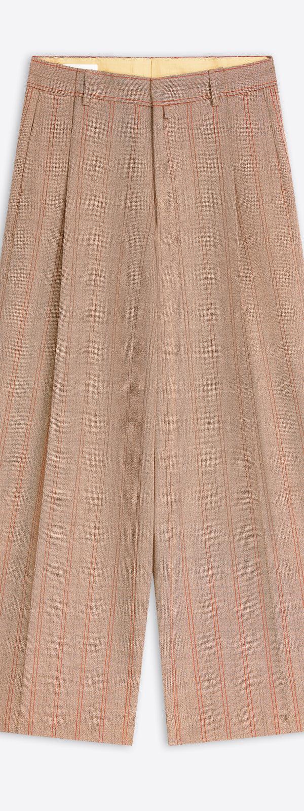 dries van noten Wide pleated pants RUST