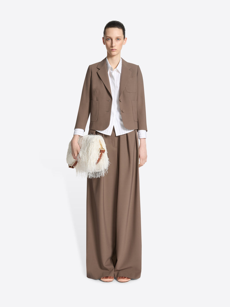 Dries Van Noten Wide Pleated Pants TAUPE