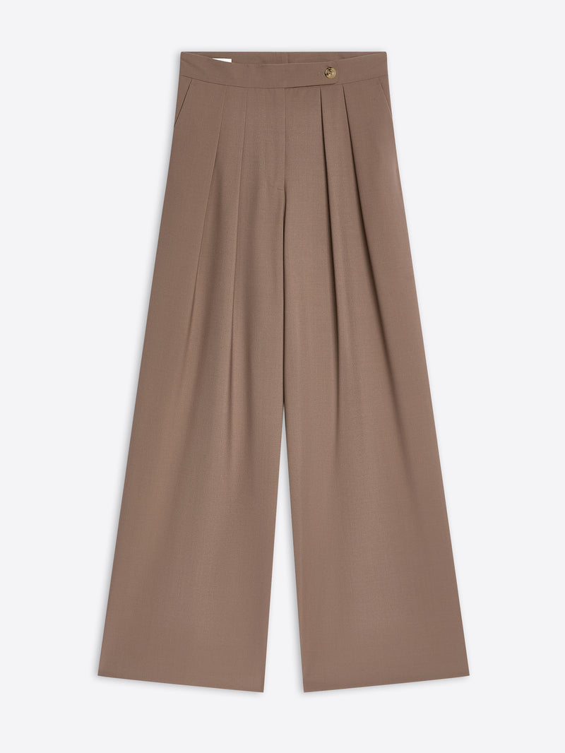 Dries Van Noten Wide Pleated Pants TAUPE