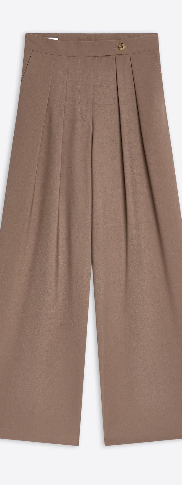 dries van noten Wide pleated pants TAUPE
