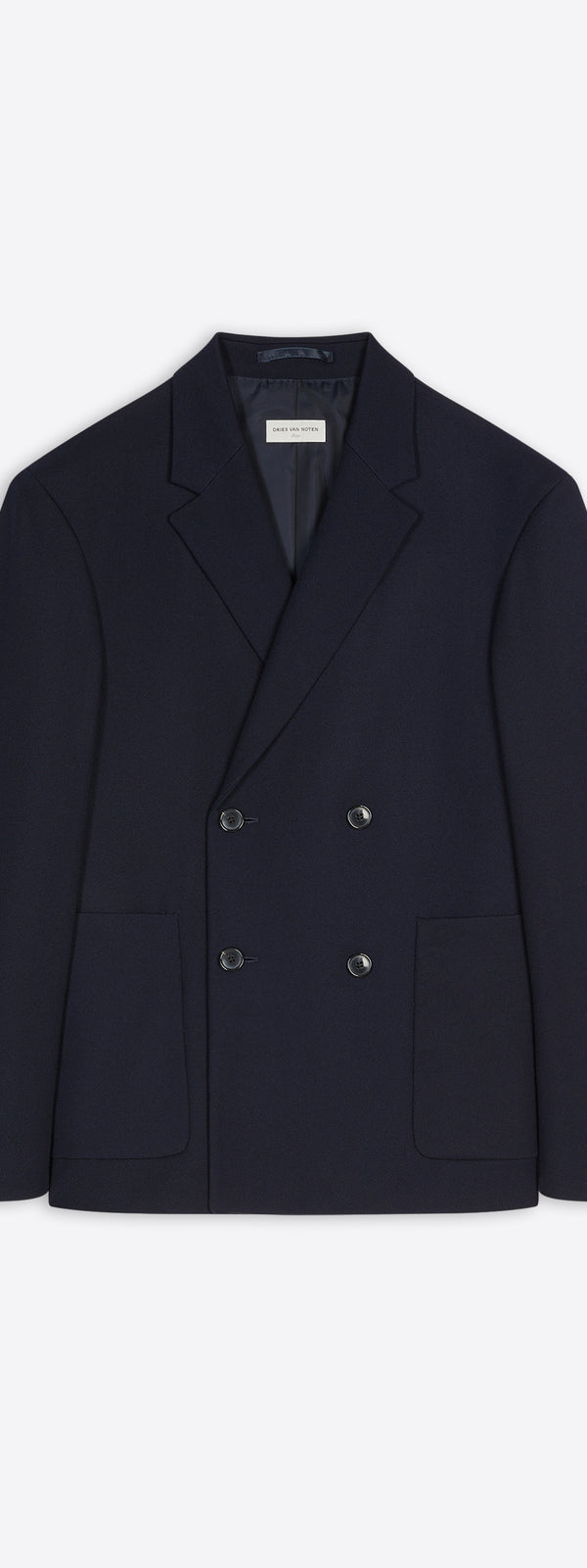 dries van noten Wool boxy blazer navy