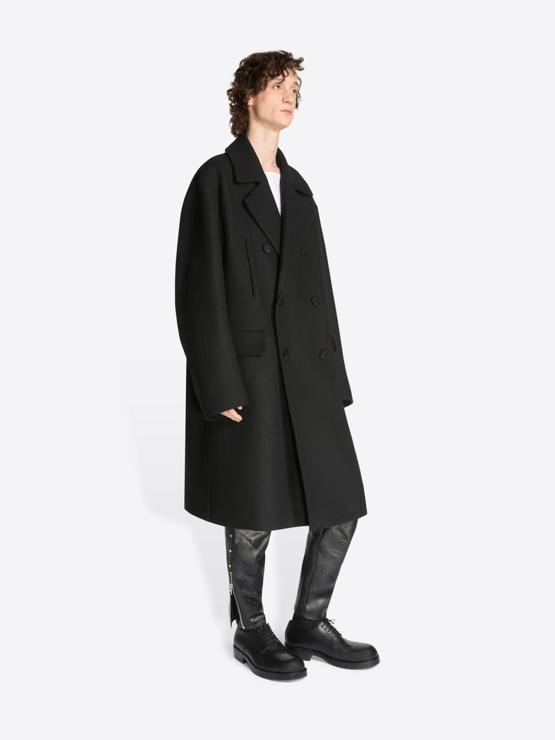 Dries Van Noten Wool Caban Coat BLACK