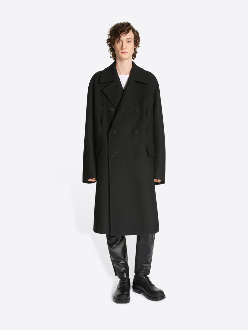 Dries Van Noten Wool Caban Coat BLACK
