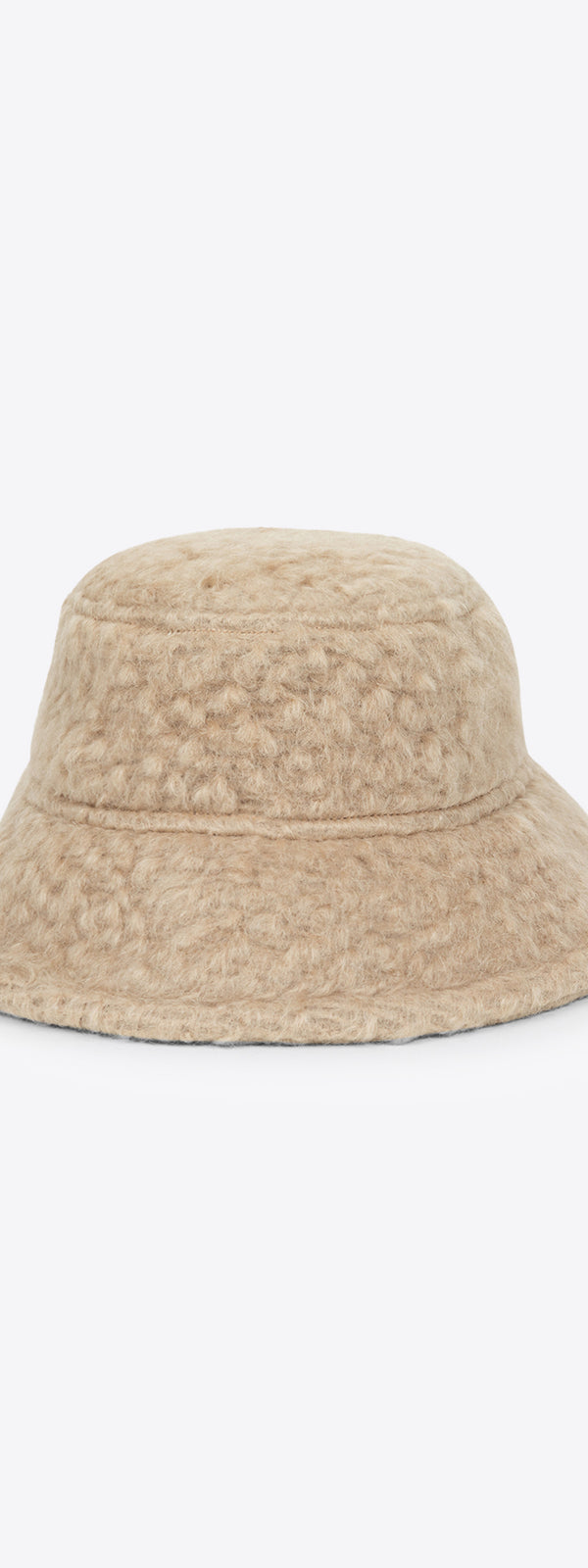 Dries Van Noten Wool Mohair Bucket Hat BEIGE