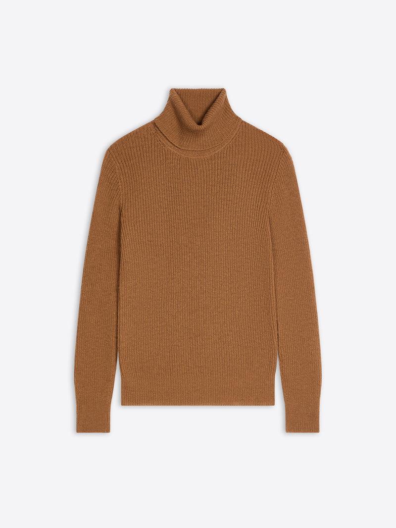 Dries Van Noten Wool Rib Sweater BROWN