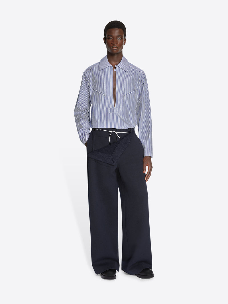Dries Van Noten Wool Sailor Pants NAVY