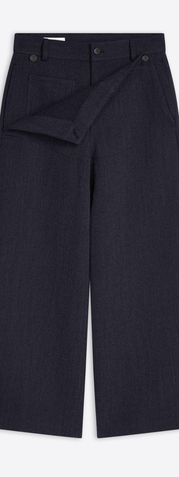 dries van noten Wool sailor pants NAVY