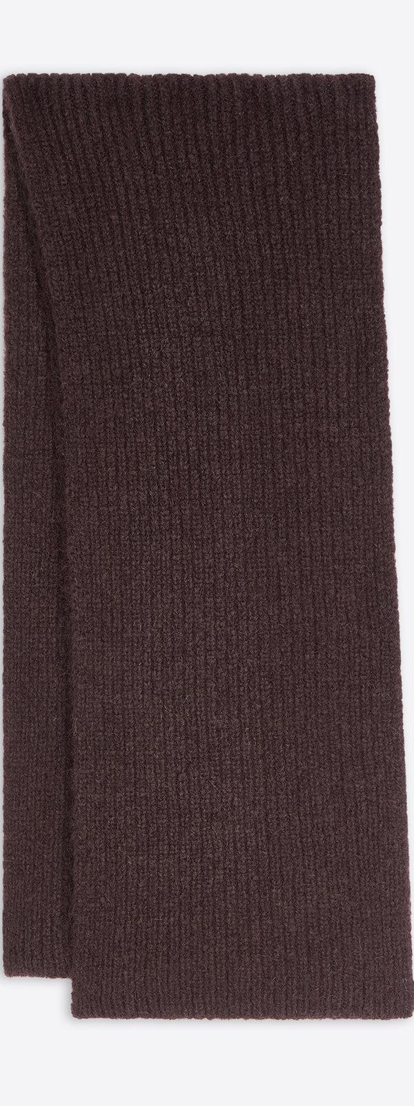 dries van noten Wool scarf DARK BROWN