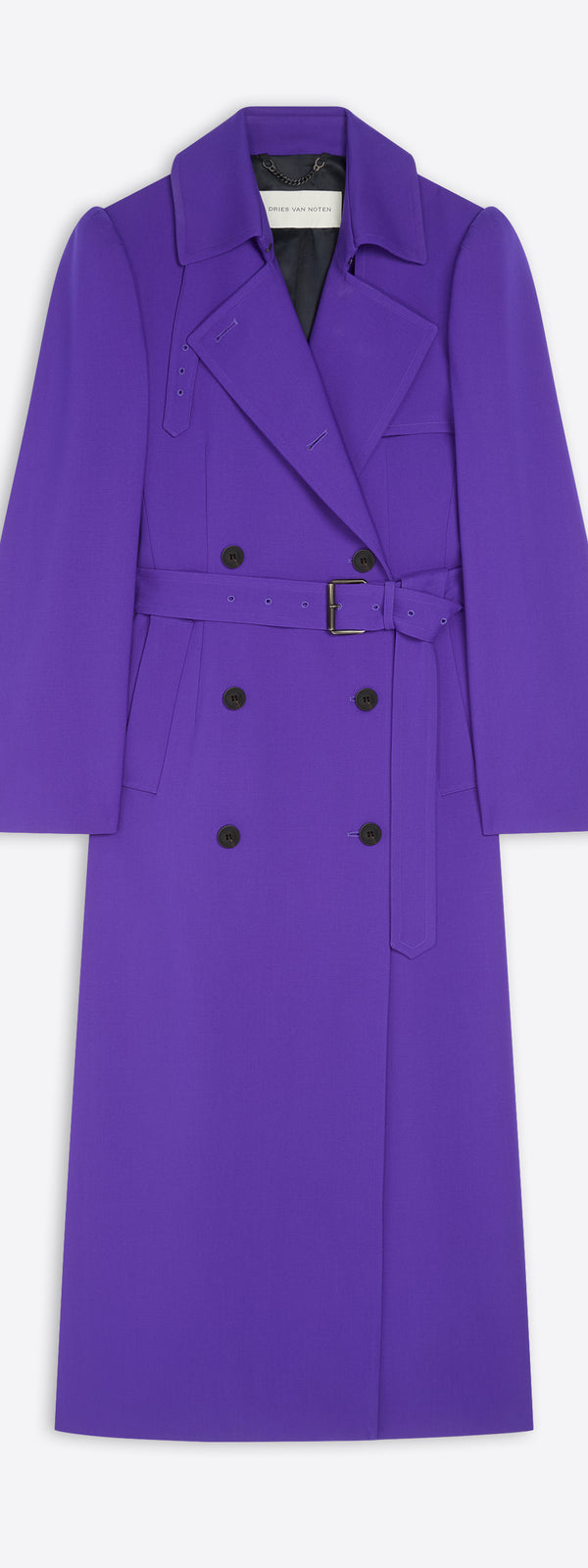 dries van noten Wool trench coat PURPLE