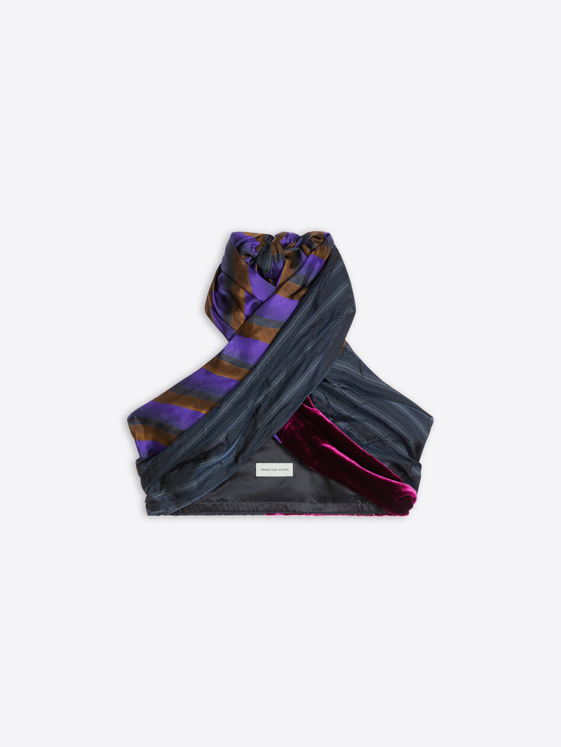 Dries Van Noten Wrap Bra Top NAVY