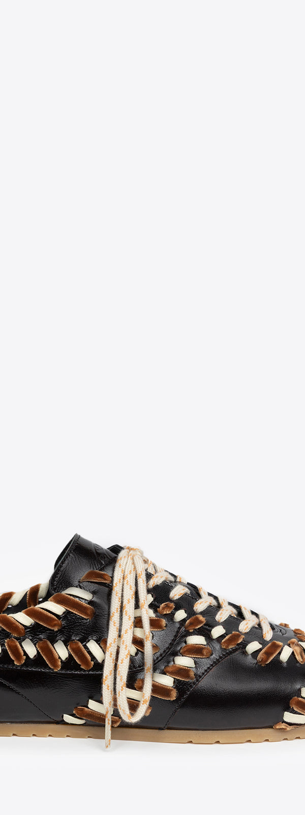 dries van noten Embellished leather sneakers DARK BROWN