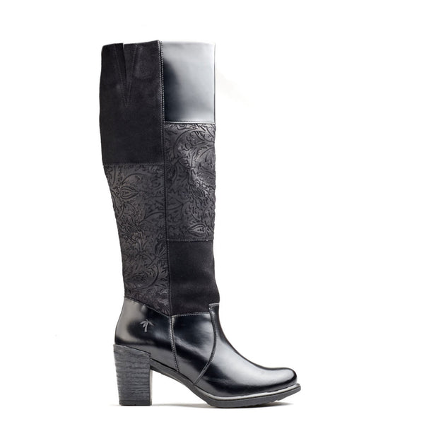 Dromedaris Geneva High Riding Leather & Suede Boot