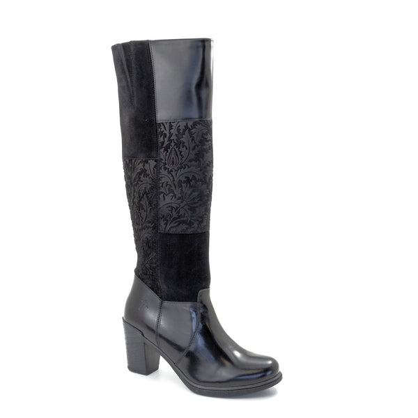 dromedaris Geneva High Riding Leather & Suede Boot