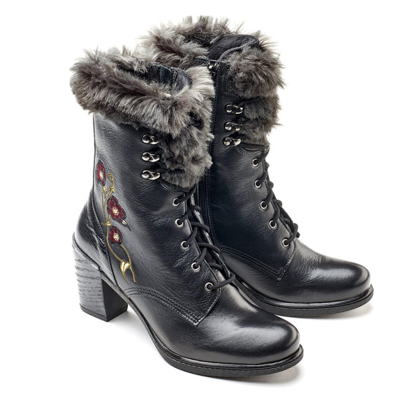 Dromedaris Goldie Leather Mid-Heel Boot