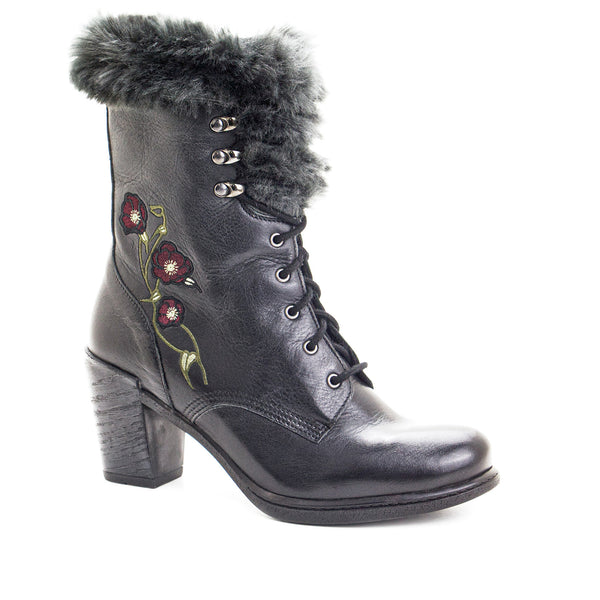 dromedaris Goldie Leather Mid-Heel Boot
