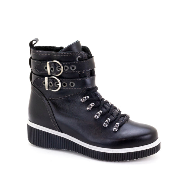 dromedaris Jessie Leather Wedge Boot