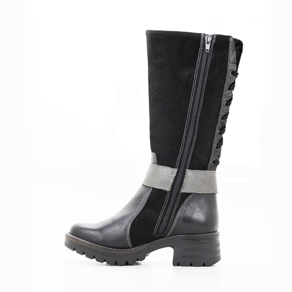 Dromedaris Kadia Mid-Calf Leather & Suede Boot