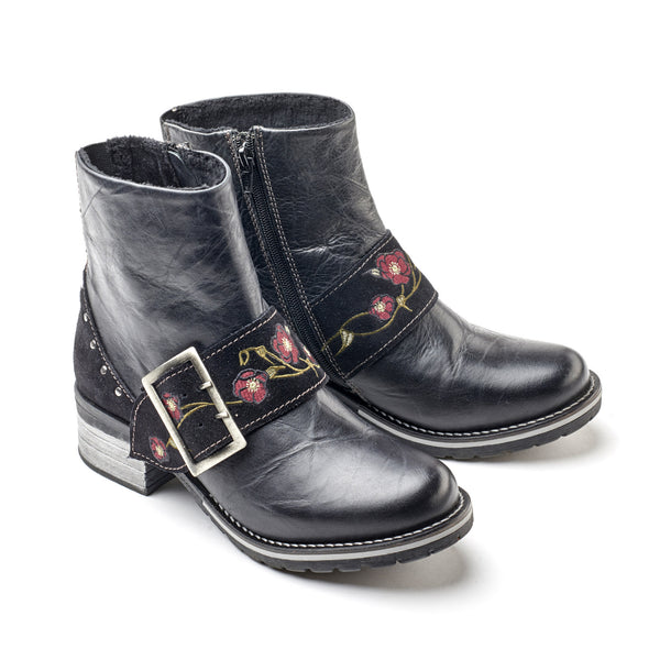 Dromedaris Kamilah Scrunched Leather & Suede Boot