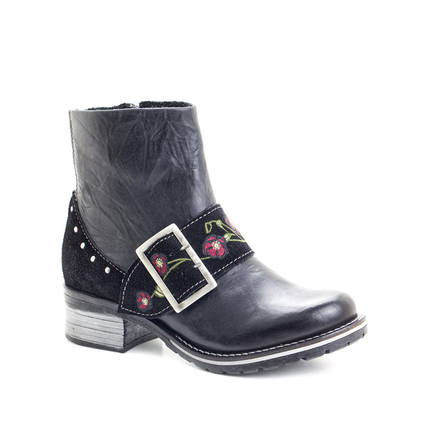 dromedaris Kamilah Scrunched Leather & Suede Boot