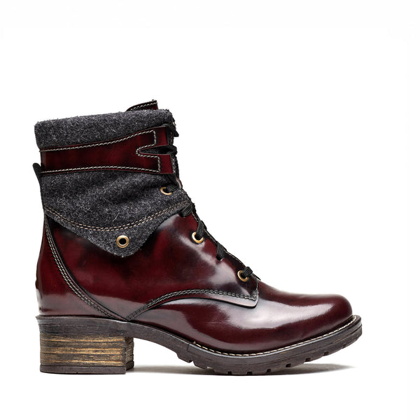 Dromedaris Kara Leather & Burel Wool Boot