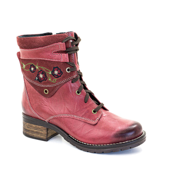 Dromedaris Kara Leather & Embroidery Suede Boot