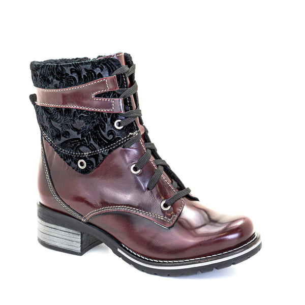 Dromedaris Kara Leather & Velvet Boot