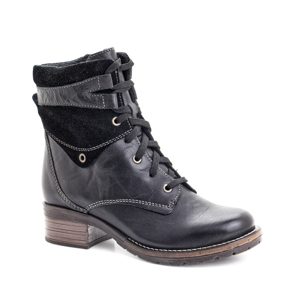 dromedaris Kara Scrunched Leather & Suede Boot