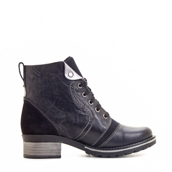 Dromedaris Karissa Scrunched Leather & Neoprene Boot