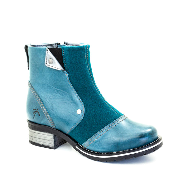 dromedaris Kassia Leather & Burel Wool Boot