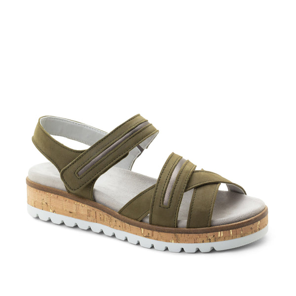 dromedaris Ruby Leather Strappy Adjustable Sandals