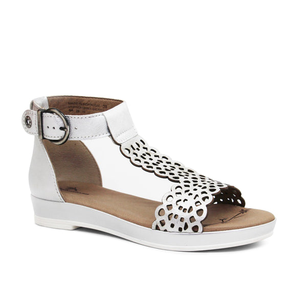 Dromedaris Suri Metallic Leather Sandals