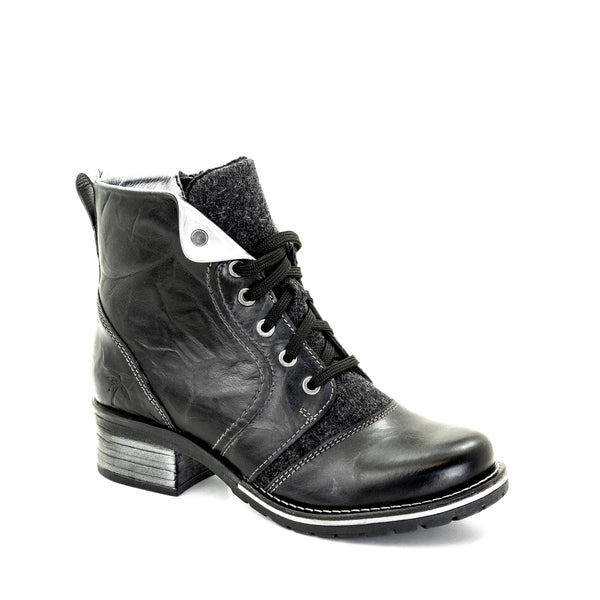 Dromedaris Karissa Burel Scrunched Leather & Suede Boot