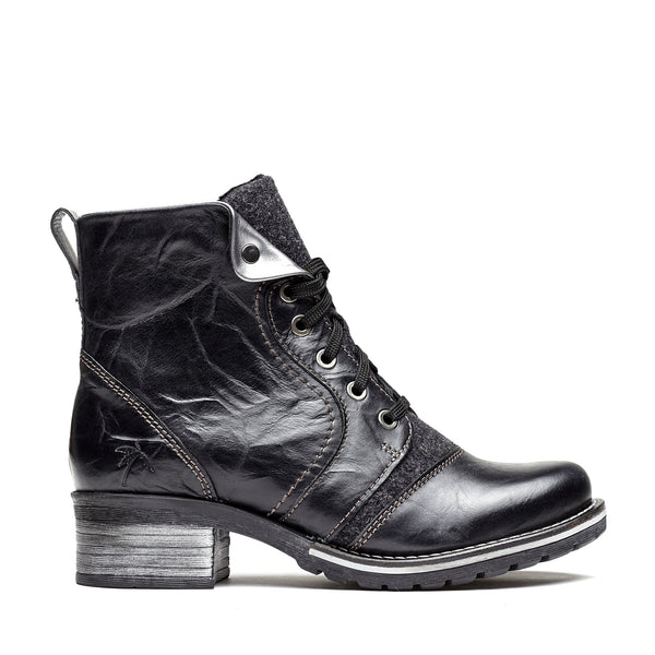 Dromedaris Karissa Burel Scrunched Leather & Suede Boot