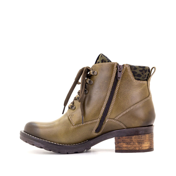 Dromedaris Karolina Metallic Leather Lace-Up Bootie