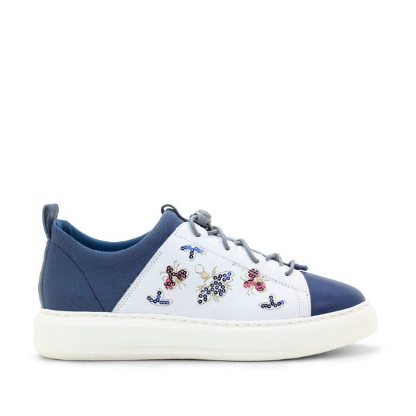 Dromedaris Oyster Bay Leather & Canvas Sneaker - Blue Bee