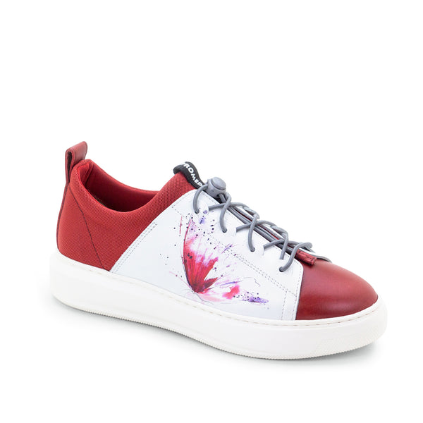 dromedaris Oyster Bay Leather & Canvas Sneaker - Ophelia Butterfly