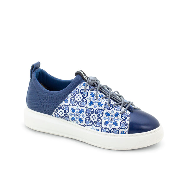 dromedaris Oyster Bay Leather & Canvas Sneaker - Portuguese Tile