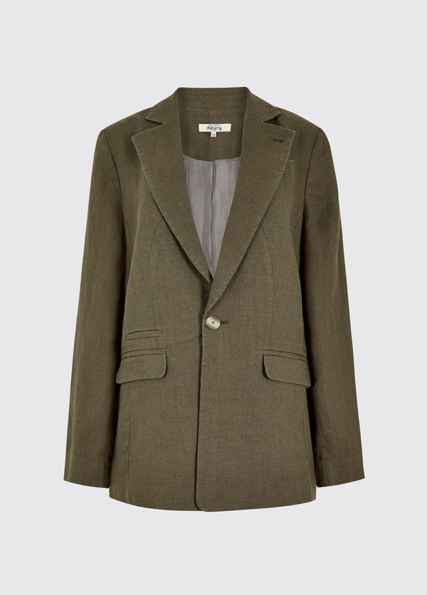dubarry Avonlea Women’s Tailored Linen Jacket - Khaki