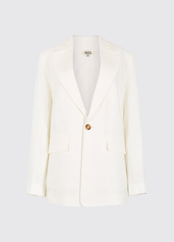 dubarry Avonlea Women’s Tailored Linen Jacket - White